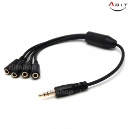 AA0694 - 3.5 AUX (스테레오) 4분배 고급형 케이블 / 30cm