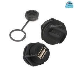 AQ0086 - USB A(F)-USB A(F) 방수K (판넬용/RB형) 2.0 솔더/1EA