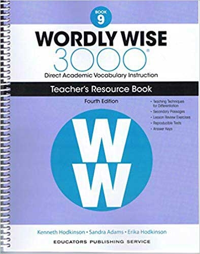 Wordly Wise 3000 4th Edition Book 9 Teacher Guide isbn 9780838877227