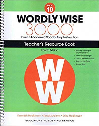 Wordly Wise 3000 4th Edition Book 10 Teacher Guide isbn 9780838877234