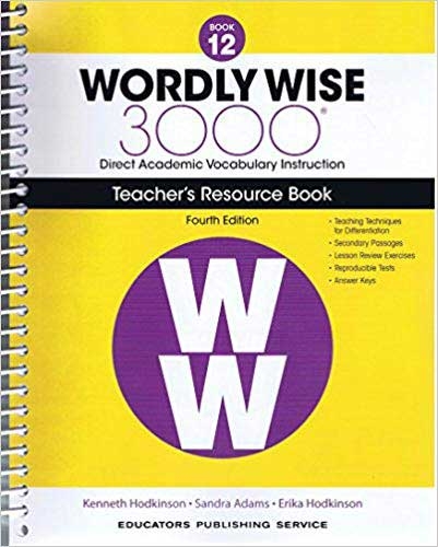 Wordly Wise 3000 4th Edition Book 12 Teacher Guide isbn 9780838877258