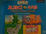 Handwriting ABC123 Just For Me  isbn 9781453115183