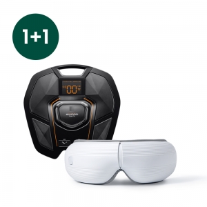 [1+1 특가] 휴테크 EMS 저주파 식스패드 풋핏2 HT-W03A + 무선 공기압 온열 눈마사지기 HT-S09A