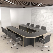 [TOP-HI] 하이퍼스 클레버 연결형 회의테이블 ㄷ자형