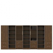 [TOP-OF] 중역용 책장 시리즈 LOSC 다크오크 장식장세트