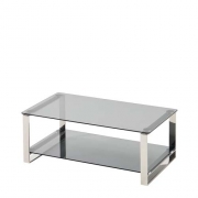 [TOP-OF] HL-203-1 블랙 투명 유리 소파테이블