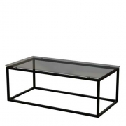 [TOP-OF] HL-201-2 블랙투명유리 소파테이블
