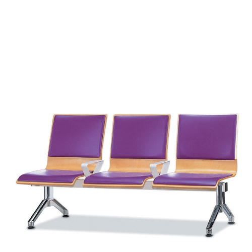 [TOP-KI] 심플 장의자 O형 등유 3인 로비체어 대기실 병원 의자