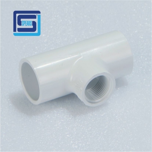 1" X 3/4" PVC RED TEE SOCxFPT SCH40 [402-131]
