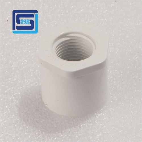 1" X 1/2" PVC RED Bushing SPIGOTxFPT SCH40 [438-130]