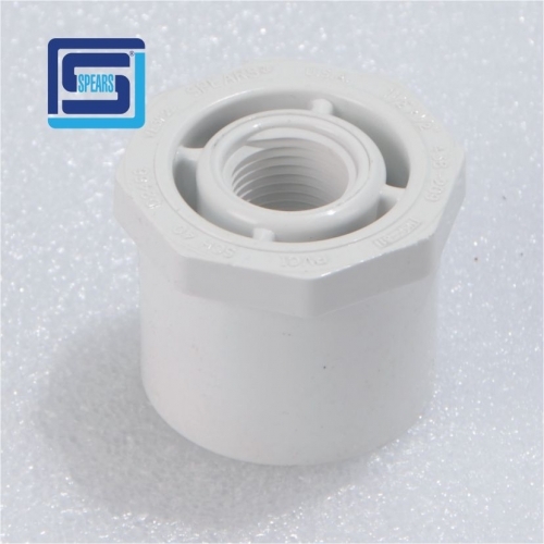 1-1/2" X 1/2" PVC RED Bushing SPIGOTxFPT SCH40 [438-209]