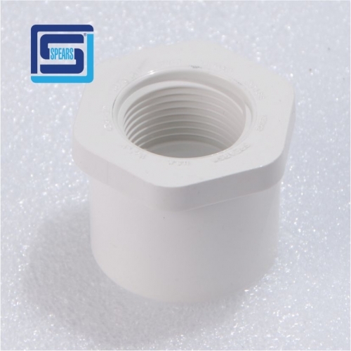 1-1/2" X 1" PVC RED Bushing SPIGOTxFPT SCH40 [438-211]