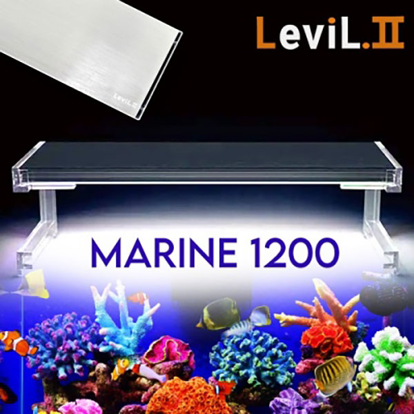 LEVIL 리빌2 슬림 LED조명 1200(블랙) [해수어 산호용]