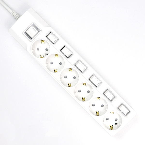 멀티탭 6구 개별형 2m [과부하방지]