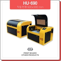 프린트보드 레이저 커팅기 HU690_100W+집진기+칠러CW-5000