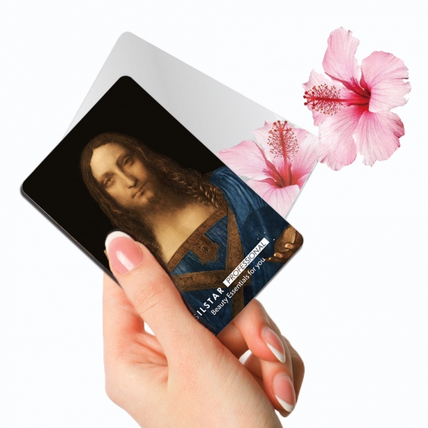 실스타프로페셔널 명화 컴팩트 카드 거울 레오나르도 다빈치 살바토르 문디 Salvator Mundi 124
