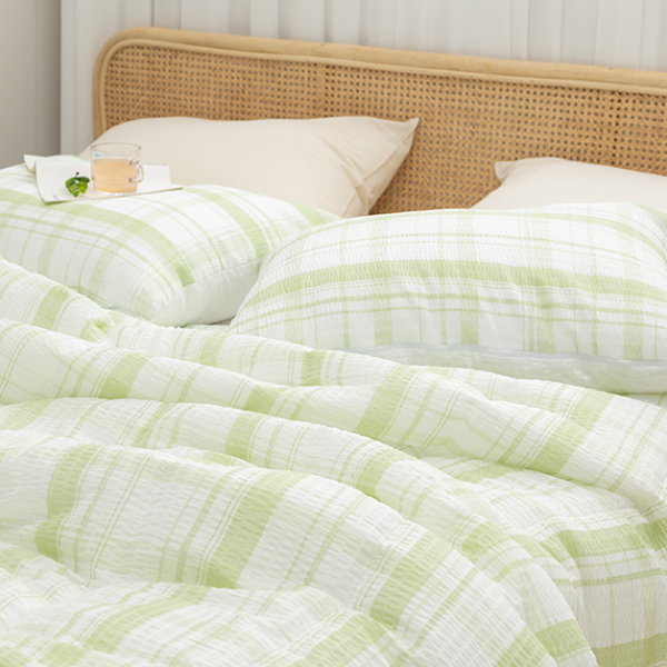 (좋은마음) 올록볼록 체크패턴 데일리 여름침구세트