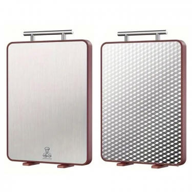 HUZONGGUAN 프리미엄 위생 스텐인레스 흑단 양면 도마