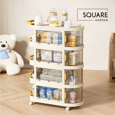 [스퀘어가든] 타워 트롤리 이동식 멀티 4단 수납장 JSK-N4013