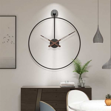 [앤티크 오브제] 벽걸이 시계 솔리드 딥블랙 40cm