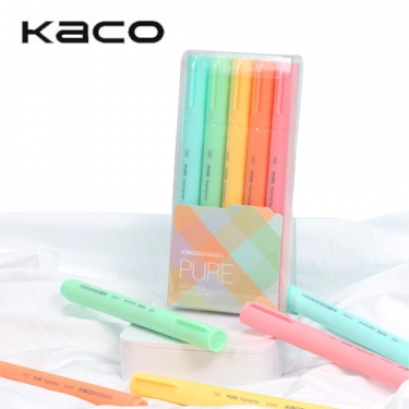 [카코] KACO 퓨어 마카롱 하이라이터 형광펜 5종세트