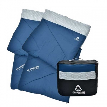 [알마센] 패딩 캠핑 침낭 트윈 블루