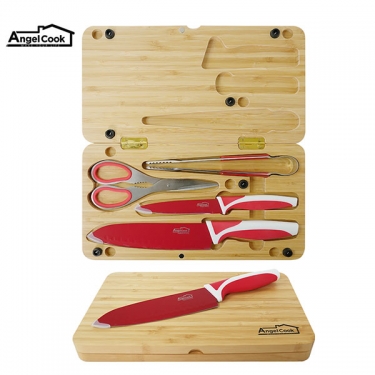 [엔젤쿡] 휴대용 칼 도마세트