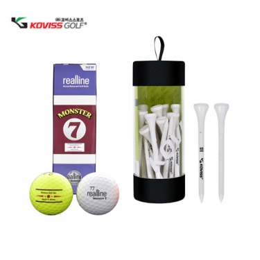 [코비스] 골프용품세트 몬스터7골프공 골프티 미들 1호 NFGB-MON3T25