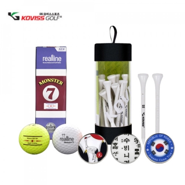[코비스] 골프용품세트 몬스터7골프공 골프티 미들 2호 NFGB-MON3T25M501