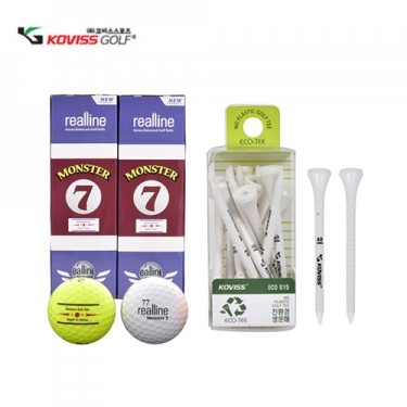 [코비스] 골프용품세트 몬스터7골프공 골프티 슬림 1호 NFGB-MON6T15