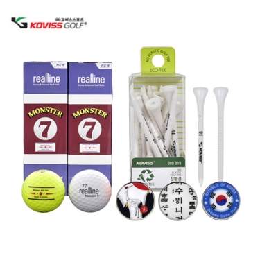 [코비스] 골프용품세트 몬스터7골프공 골프티 슬림 2호 NFGB-MON6T15M501