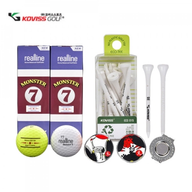 [코비스] 골프용품세트 몬스터7골프공 골프티 슬림 3호 NFGB-MON6T15M502