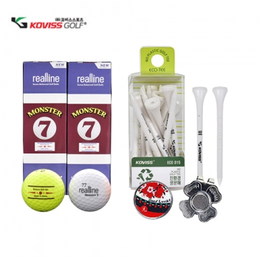 [코비스] 골프용품세트 몬스터7골프공 골프티 슬림 4호 NFGB-MON6T15M5007