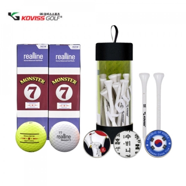 [코비스] 골프용품세트 몬스터7골프공 골프티 슬림 6호 NFGB-MON6T25M501