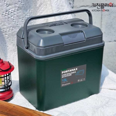 [키친플라워] 포타맥스 컵홀더 NEW 아이스박스 13L(그린)