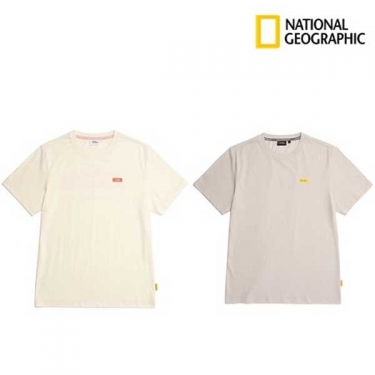 [내셔널지오그래픽] 익스플로러 빅로고 라운드 반팔티셔츠 남녀공용 N236UTS220