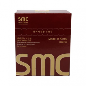 SMC침(에스엠씨침)_일회용한방멸균침_100쌈(1000개입/박스)