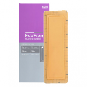 시지바이오 이지폼 실리콘보더 드레싱 습윤 밴드 9.0x27.0cm (10개입)