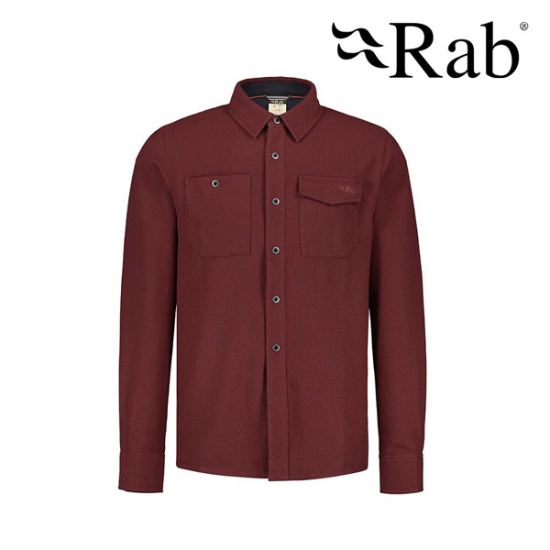 RAB 랩 퍼리미터 셔츠 남성용 QBS-03 Oxblood Red / 등산 아웃도어 긴팔티셔츠