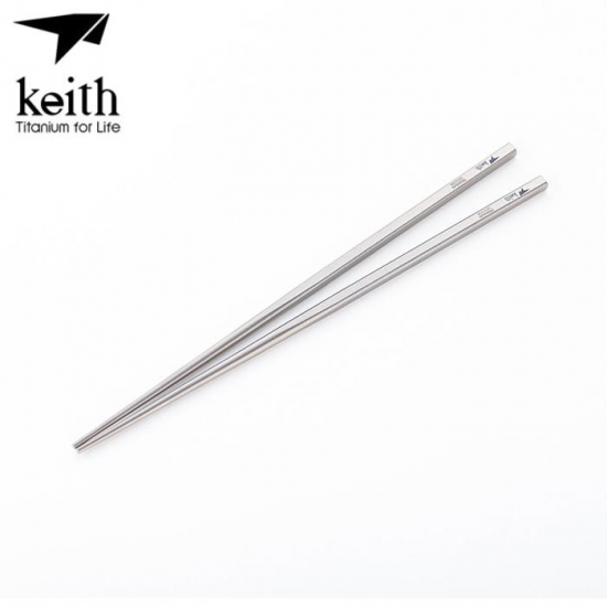 키이스 KE 티타늄 솔리드 사각 젓가락 Titanium Chop Stick (Ti5637) / 티타늄 젓가락