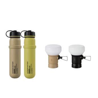 네스트아웃 밀스팩급 아웃도어 보조배터리 5000mAh 2 +300lm 랜턴 세트