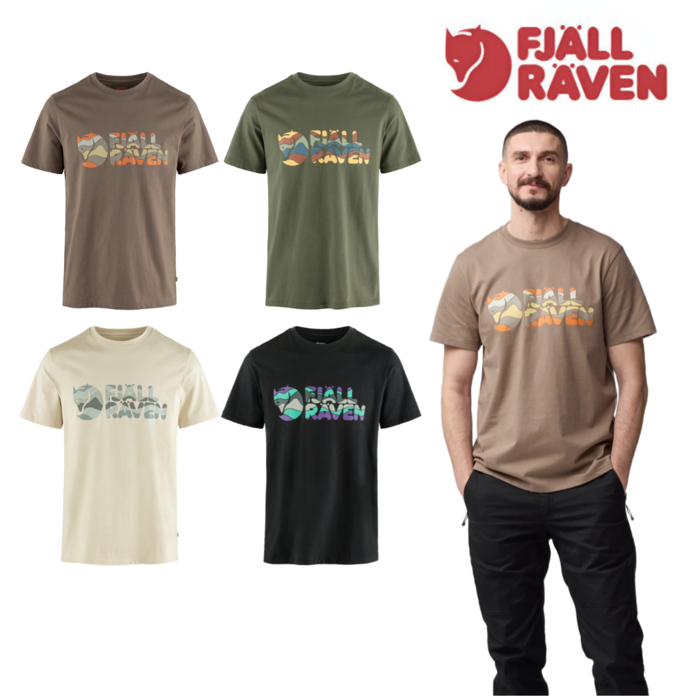 피엘라벤 멀티컬러 로고 반팔 티셔츠 (12600268) / 정식수입 등산 자전거