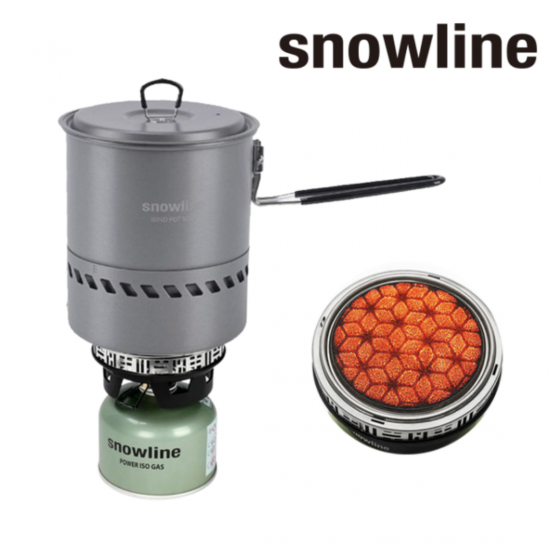 스노우라인 부스트스토브 + 윈드포트솔로 1.5L 세트 / 230 가스 포함 캠핑