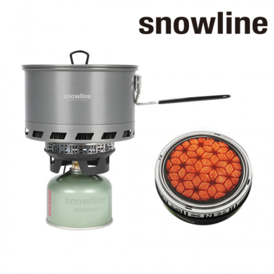 스노우라인 부스트스토브 + 아웃도어 쿠커 2.1L 세트 / 230 가스 포함 캠핑