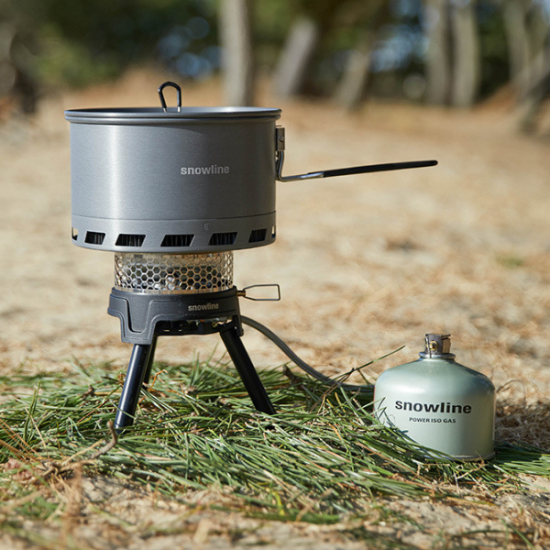스노우라인 부스트스토브 + 아웃도어 쿠커 2.1L 세트 / 230 가스 포함 캠핑