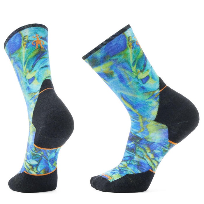 스마트울 Trail Run Targeted Cushion Reflections Print Crew Socks