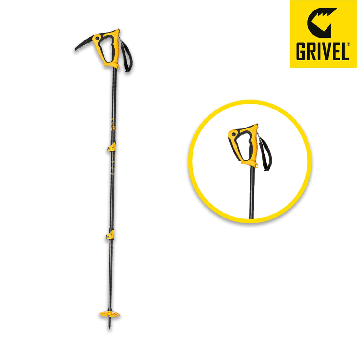 그리벨 스키투어 폴 콘도르 에보 알파인 3 /강철 블레이드가 있는 조정 가능한 3단 폴