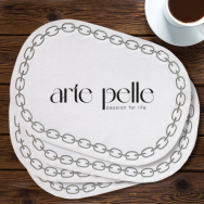 [아르떼펠레] 테이블 매트 화이트그레이 4개세트 (ap-610190-10)