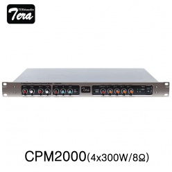 TERAaudio CPM2000 시스템 앰프 2MIC 3Aux 4x300W 120hz X-over내장