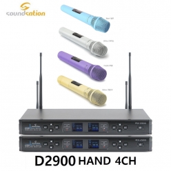 SOUNDSATION D2900HH x2set 무선마이크 핸드 UHF 2CH 4 x HAND TYPE W/L MIC 4CH(마이크색상선택) 1세트 가격입니다